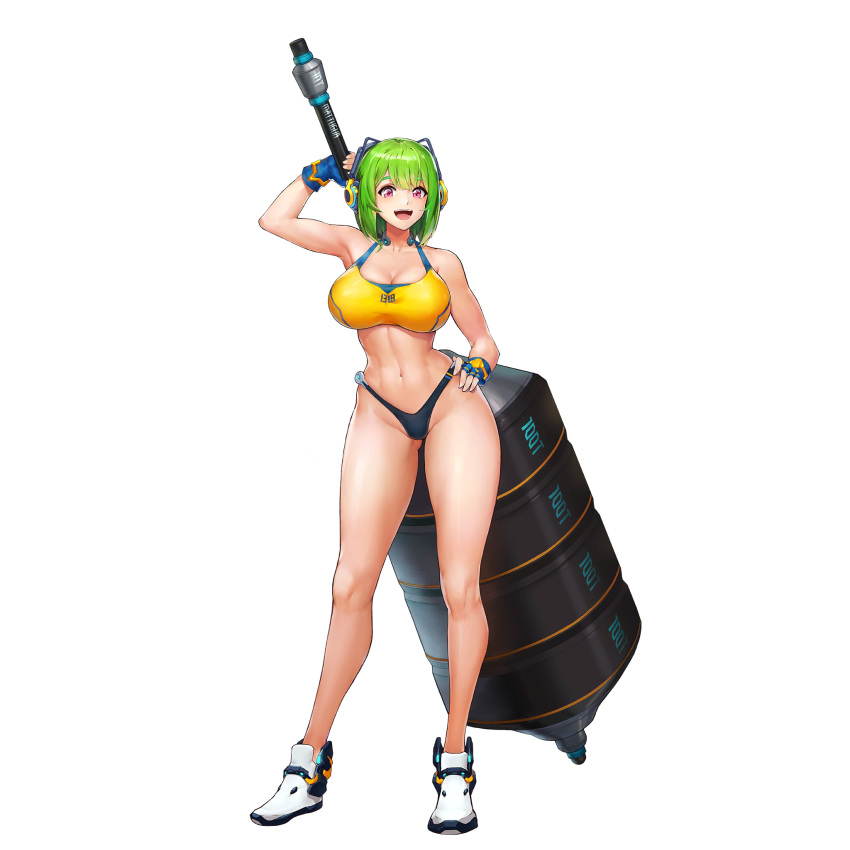 big_breasts green_hair last_origin mighty_r