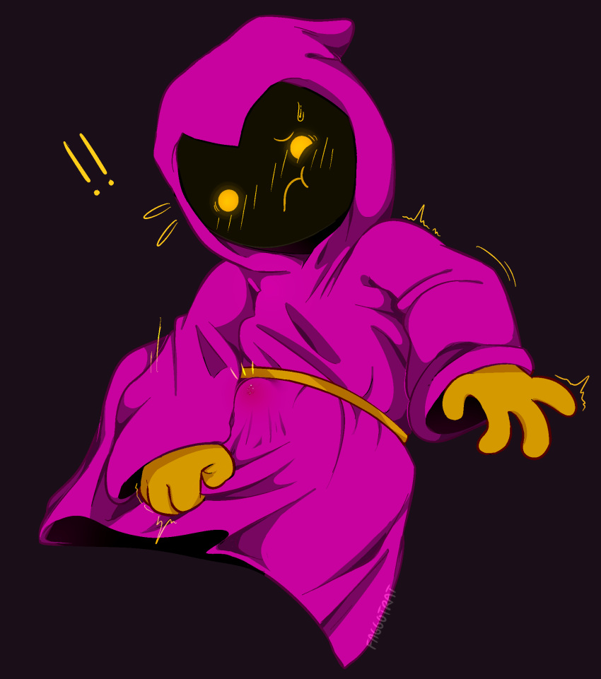 1boy blush embarrassed enter_the_gungeon erection erection_under_clothes faggotrat robe source_request tagme the_cultist_(enter_the_gungeon) yellow_skin