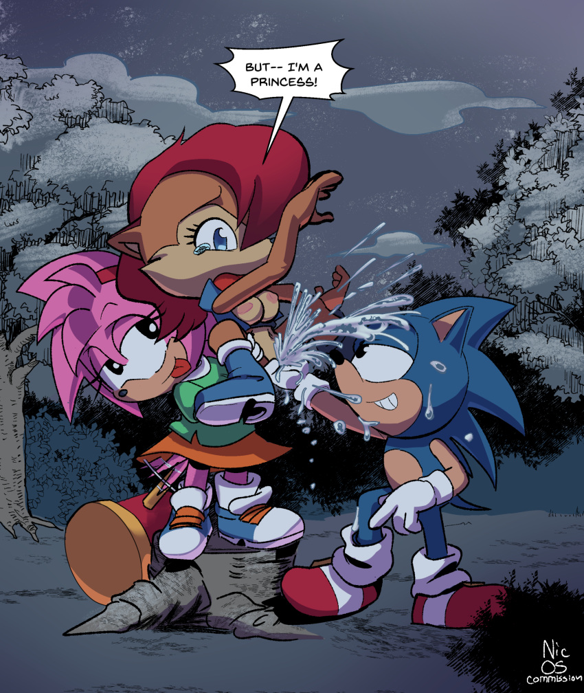 american_sonic amy_rose black_eyes blue_eyes classic_amy_rose classic_sonic crying_with_eyes_open female_ejaculation fingering forced forced_fingering forced_orgasm nic-os pussy_ejaculation sally_acorn smile sonic_(series) sonic_the_hedgehog sonic_the_hedgehog_(archie) sonic_the_hedgehog_(series) squirt squirt_on_face squirting tailwag tongue_out