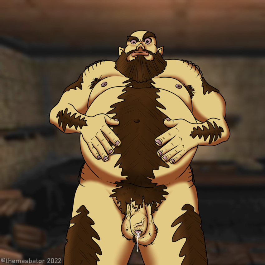 1boy 2022 bald ball_tuft balls ballsack bara bazaar bazaar_owner bazaar_owner_(zelda) beard beefy belly body_hair dangling_testicles elf elf_ears elf_male eyes_open facial_hair fat_belly fat_man flaccid_penis foreskin hairy_armpits hairy_arms hairy_balls hairy_belly hairy_chest hairy_legs hairy_male humanoid humanoid_penis indoor indoors intact male male_nipples male_only male_pubic_hair masculine mature_male nude_male ocarina_of_time penis pointy_ears precum scrotum shop solo testicles the_legend_of_zelda themasbator thick_penis uncut unretracted_foreskin veiny_penis