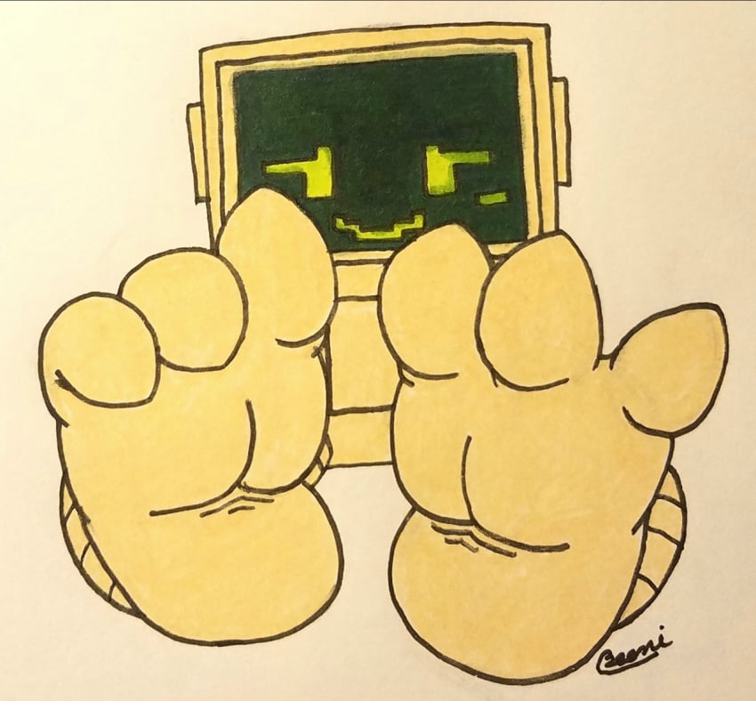 beeni enter_the_gungeon feet foot_fetish humanoid_feet robot the_robot_(enter_the_gungeon)