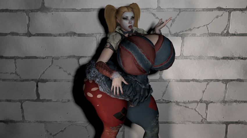 1girls 3d alternate_breast_size armwear batman:_arkham_knight batman_(series) big_ass big_breasts big_butt bimbo bimbofied blonde_hair boobafuta cleavage clothed clothed_female clothing dc dc_comics dress facepaint female female_only fingernails fully_clothed gigantic_ass gigantic_breasts harley_quinn harley_quinn_(arkham) harley_quinn_(arkham_knight) huge_ass huge_breasts hyper hyper_ass hyper_breasts lace lace-trimmed_armwear light-skinned_female light_skin makeup nail_polish open_mouth pants ponytail puffy_sleeves red_lipstick red_nails ruffled_dress ruffles short_dress short_sleeves side_view sleeves solo standing thick_ass thick_thighs thighs twintails virtamate wide_hips