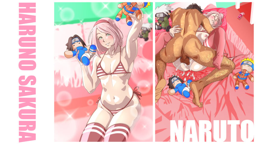 1boy 1girls alternate_version_available anus areolae armpit_hair armpits ass back_muscles balls barefoot bed bedroom belly_button bikini bikini_bottom bikini_bottom_removed bikini_lift bikini_top black_hair blush body_hair boruto:_naruto_next_generations bottomless breasts breasts_out breasts_outside brown_hair brown_skin cleavage climax closed_eyes clothed_female_nude_male clothing cum cum_drip cum_dripping cum_in_pussy cum_inside cumdrip cumshot cute dripping_cum drool drooling duo ejaculation english_text erect_nipples faceless_male feet female flat_chest forehead_jewel forehead_mark fully_clothed g-string green_eyes hairband hairy_legs hatake_kakashi highres holding_object indoors interracial kneeling leg_hair legs_up legwear light-skinned_female light_skin long_hair looking_at_viewer looking_pleasured lying lying_on_back lying_on_bed male male/female male_penetrating mating_press mature mature_female micro_bikini milf missionary missionary_position muscular muscular_male naked narrowed_eyes naruto naruto:_the_last naruto_(classic) naruto_(series) naruto_shippuden nipples nude nude_male on_back on_knees pale-skinned_female pale_skin parted_lips partially_clothed penetration penis pink_bikini pink_hair pink_legwear pink_nipples pink_panties pink_swimsuit pink_thong playing pleasure_face plushie pose posing pussy revealing_clothes saburo_des sakura_haruno saliva saliva_drip saliva_trail sasuke_uchiha sex shounen_jump side-tie_bikini sideboob sitting skimpy skimpy_bikini skimpy_clothes small_breasts smile smiling soles solo_focus stockings straight striped_bikini striped_legwear stripes stuffed_toy sweat swimsuit tan_skin teeth testicles text thighhighs thighs thong tiptoes toes toy underboob unknown_male uzumaki_naruto vagina vaginal_penetration vaginal_sex voluptuous wide_hips