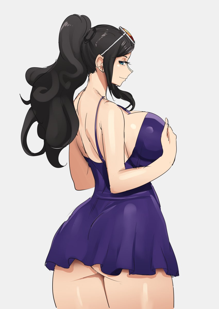 1girls absurd_res ass big_ass big_breasts black_hair breasts digital_media_(artwork) dress dressrosa eyewear_on_head female female_only high_resolution huge_breasts long_hair nico_robin one_piece ponytail solo standing stormcow sunglasses thick_thighs voluptuous wide_hips