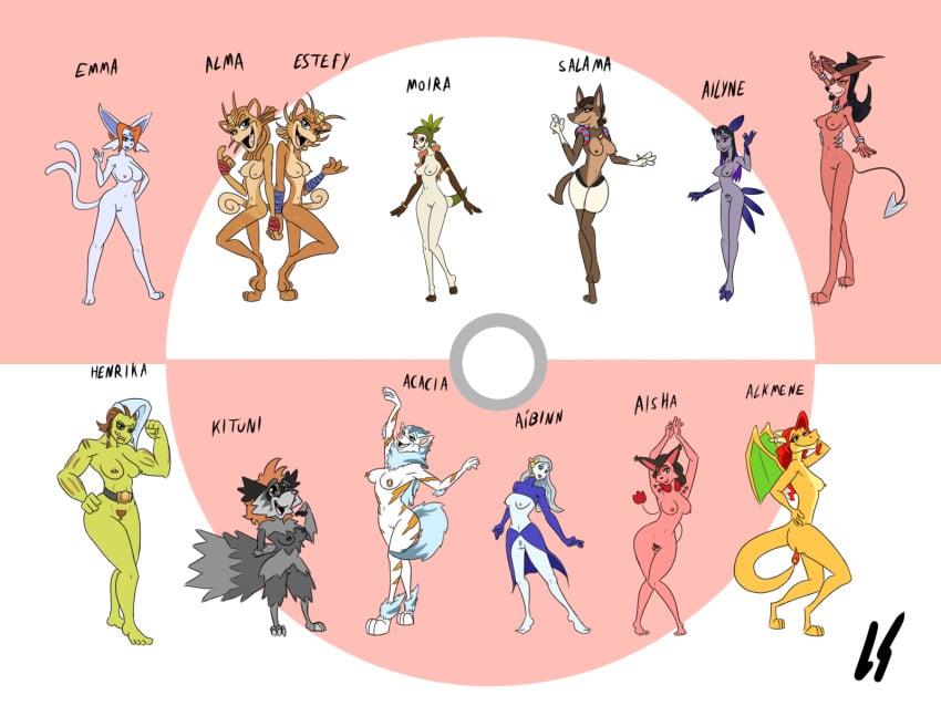 2022 2d aíbinn_(drunken_tales) acacia_(drunken_tales) ailyne_(drunken_tales) aisha_(drunken_tales) alkmene_(drunken_tales) alma_(drunken_tales) anthro arcanine breasts charizard chespin delcatty drunken_tales emma_(drunken_tales) espeon estefy_(drunken_tales) furry henrika_(drunken_tales) kituni_(drunken_tales) lord_sarloc lucario machop meloetta meowth moira_(drunken_tales) nintendo nipples pokémon pokémon_(species) pokemon pokemon_(species) pussy salama_(drunken_tales) sneasel tairyl_(drunken_tales) zigzagoon