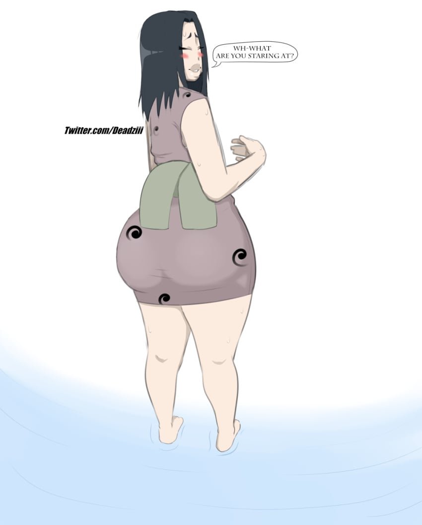 1boy ass big_ass blush cute cute_face deadzii femboy haku_(naruto) huge_ass kimono naruto solo thick_thighs trap