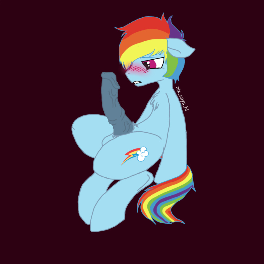 dick genderswap_(ftm) my_little_pony nix_says_hi rainbow_blitz_(mlp) rainbow_dash_(mlp) rule_63 smooth_skin