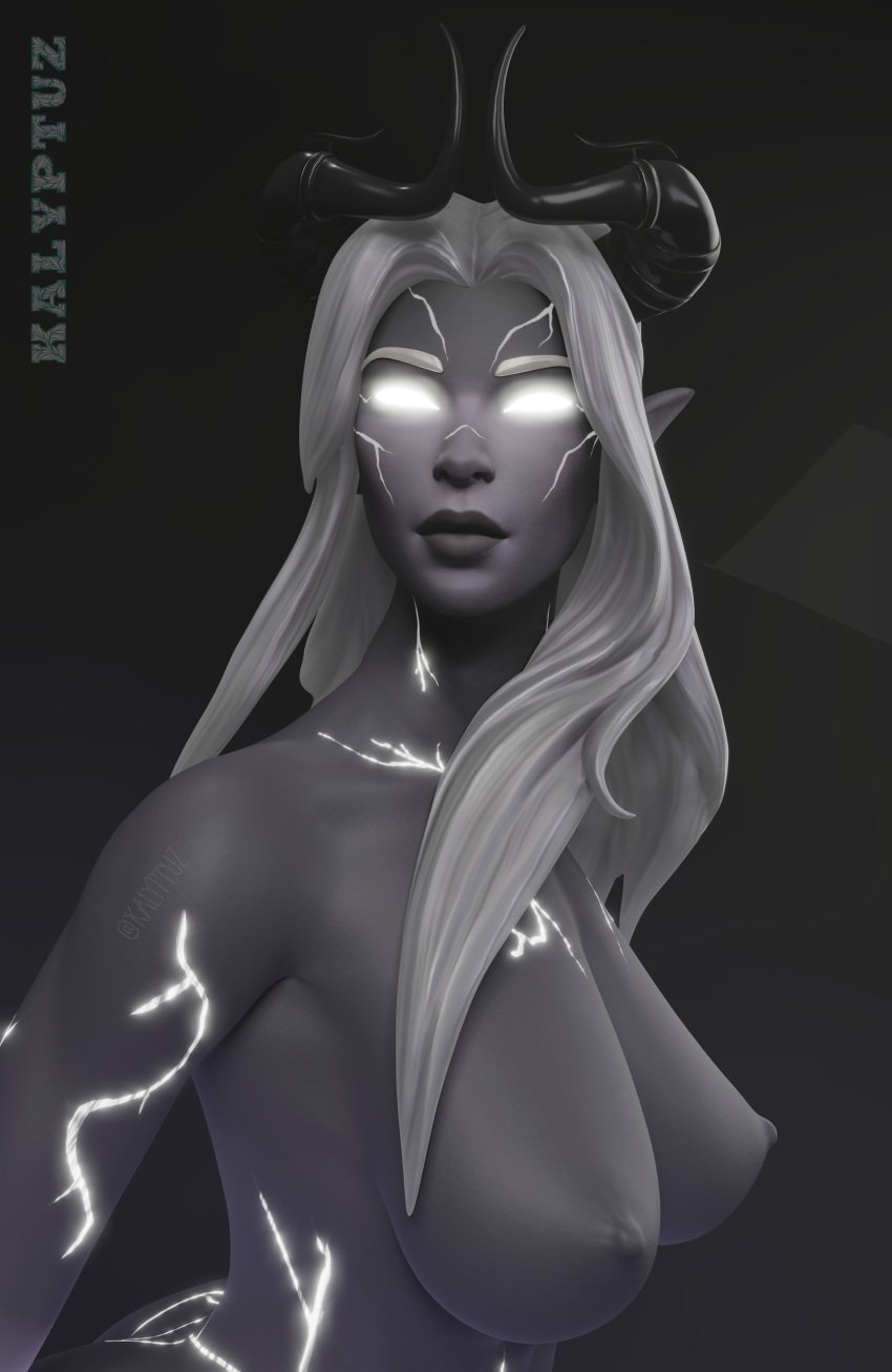 1girls 3d ass barefoot big_ass big_breasts bracelets breasts buttplug choker dildo dress elf epic_games etheria_(fortnite) feet female female_only fortnite fortnite:_battle_royale glowing glowing_eyes glowing_skin grey_skin horns kalyptuz kneeling legs nail_polish nipples nude nude_female oil perky_breasts pussy solo solo_female white_hair