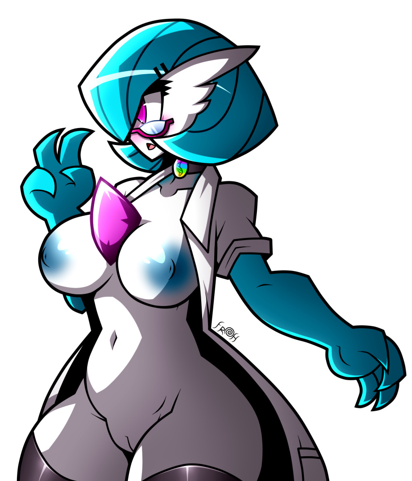 anthro big_ass big_belly big_breasts big_butt big_nipples breasts dr._voir female female_only fred1032 game_freak gardevoir naked nintendo nude nude_female pokemon pokemon_(species) pokemon_oc self_upload shiny_pokemon