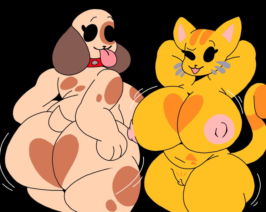 2girls animal_tail anthro anthro_only areola areolae ass big_ass big_boobs big_breasts big_butt big_tits boobs breasts bubble_ass bubble_butt butt canine cat_emoji collar dog_emoji dork_boi emoji_(race) emojicat_(lewd_dorky) emojicat_and_emojidog_(series) emojidog_(lewd_dorky) eyebrows eyelashes eyes feline hi_res high_resolution highres huge_ass huge_breasts huge_butt humanoid humanoid_genitalia lewd_dorky multiple_girls nipples open_mouth pussy spiked_collar spikes tail tits tongue tongue_out vagina