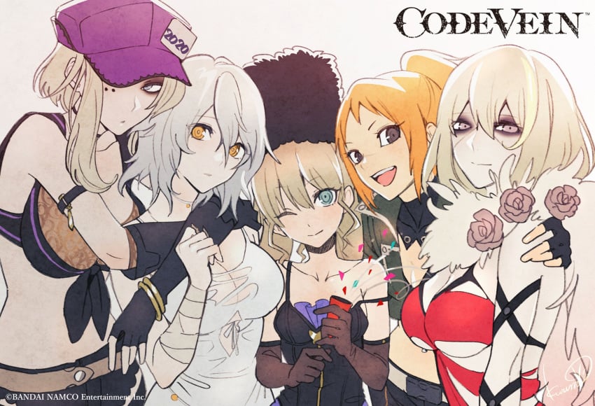 coco_(code_vein) code_vein eva_roux io_(code_vein) mia_karnstein rin_murasame