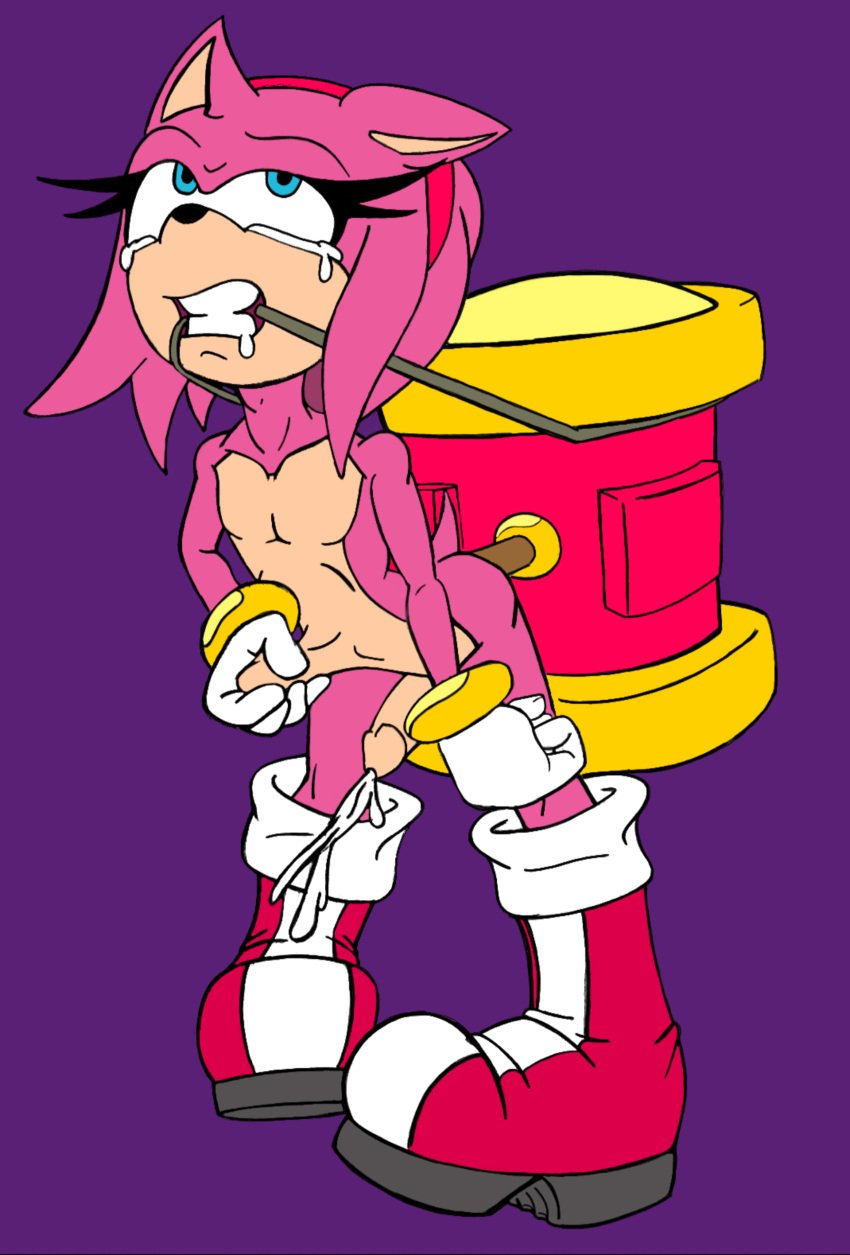 ahe_gao amy_rose anal anthro cumming femboy genderswap_(ftm) hammer jsprdraws male male_only masturbation rule_63 sonic_(series) stomach_bulge