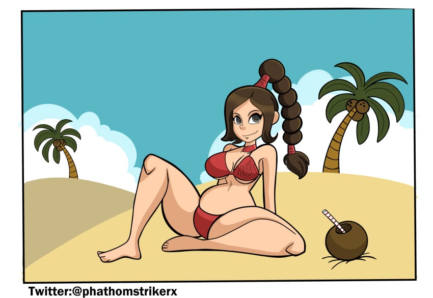 avatar_the_last_airbender large_breasts nickelodeon phamthomstrikerx straight_hair swimsuit ty_lee