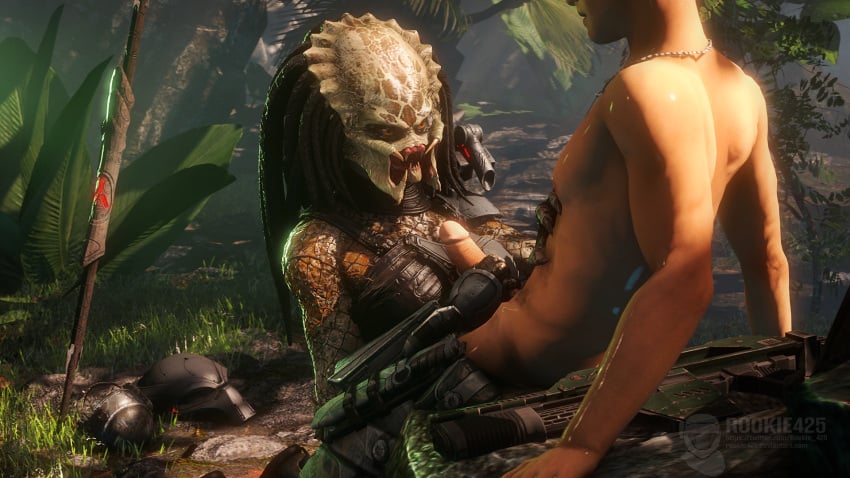 1boy 1boy1girl 1girls 3d abs alien alien/human alien_girl armor athletic_female bravo44_(artist) clothing dreadlocks duo fellatio female female_yautja foreplay handjob hi_res human humanoid interspecies male male/female mammal mandibles melee_weapon muscular oral oral_penetration penetration penile penis polearm predator_(franchise) romantic rookie425 sex soldier spear suggestive undressing warrior weapon yautja