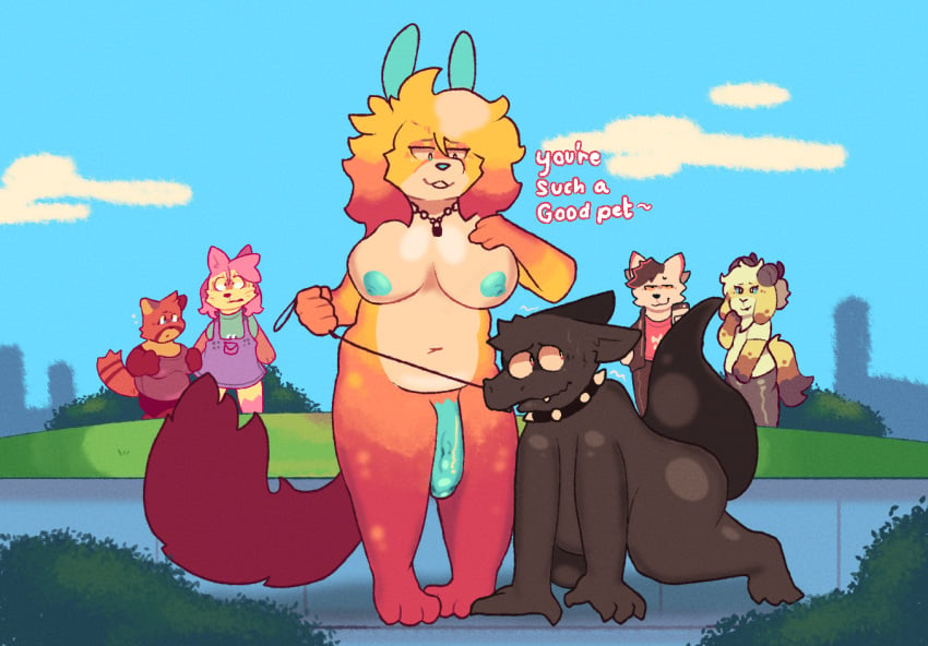 1futa 1girls 4boys ailurid anthro areolae big_penis bovid breasts canid canine canis caprine chubby collar crocodilian dickgirl duo erect_nipples felid feline female female_with_female flaccid fluffy fluffybunz fluffybunz's_fursona futa_with_female futa_with_male futadom futanari genitals goat huge_breasts intersex leash leash_pull male male_with_male malesub mammal nipples nude overweight park penis pet public public_nudity red_panda reptile scalie wide_hips wolf