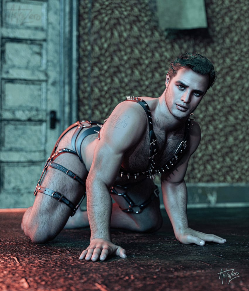 actor astra_zero celebrity hairy harness leather male_only marlon_brando muscles muscular muscular_male puppy puppyplay