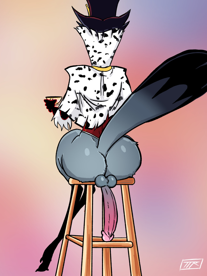 1boy anthro ass balls balls_behind_legs big_ass big_butt big_penis bird_humanoid bottomless bubble_butt chair digital_media_(artwork) facing_away_from_viewer gay genitals helluva_boss kojoarts male male_only naughtypaw_(artist) owl_humanoid penis penis_behind_legs prince round_butt royalty sitting sitting_down sitting_on_chair solo stolas_(helluva_boss) stool tail_feathers tea_cup testicles ttherandom tthrandom tthrandom_rp vivienne_medrano