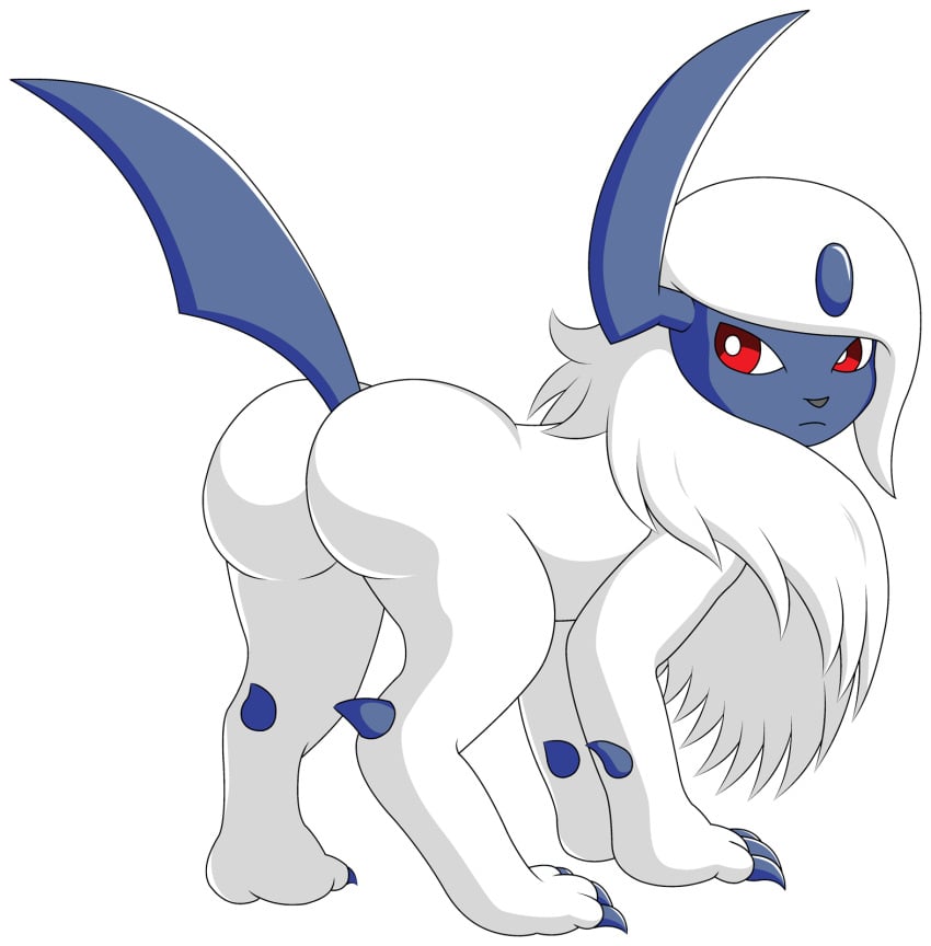 absol ambiguous_gender ass feral looking_at_viewer muirtower nintendo pokemon pokemon_(species) solo