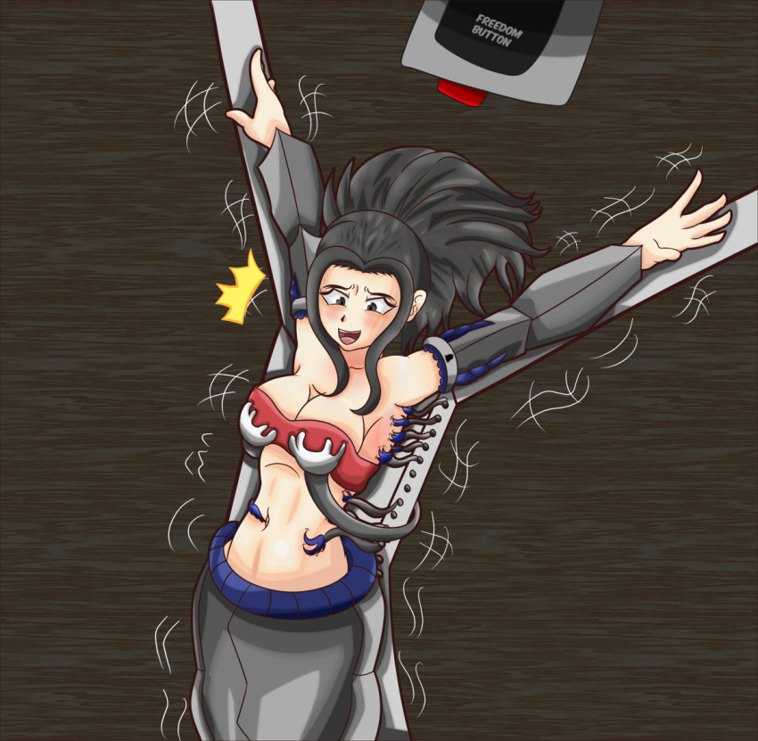 arms_up bra breast_grab momo_yaoyorozu my_hero_academia tera-soul tickle_torture tickling