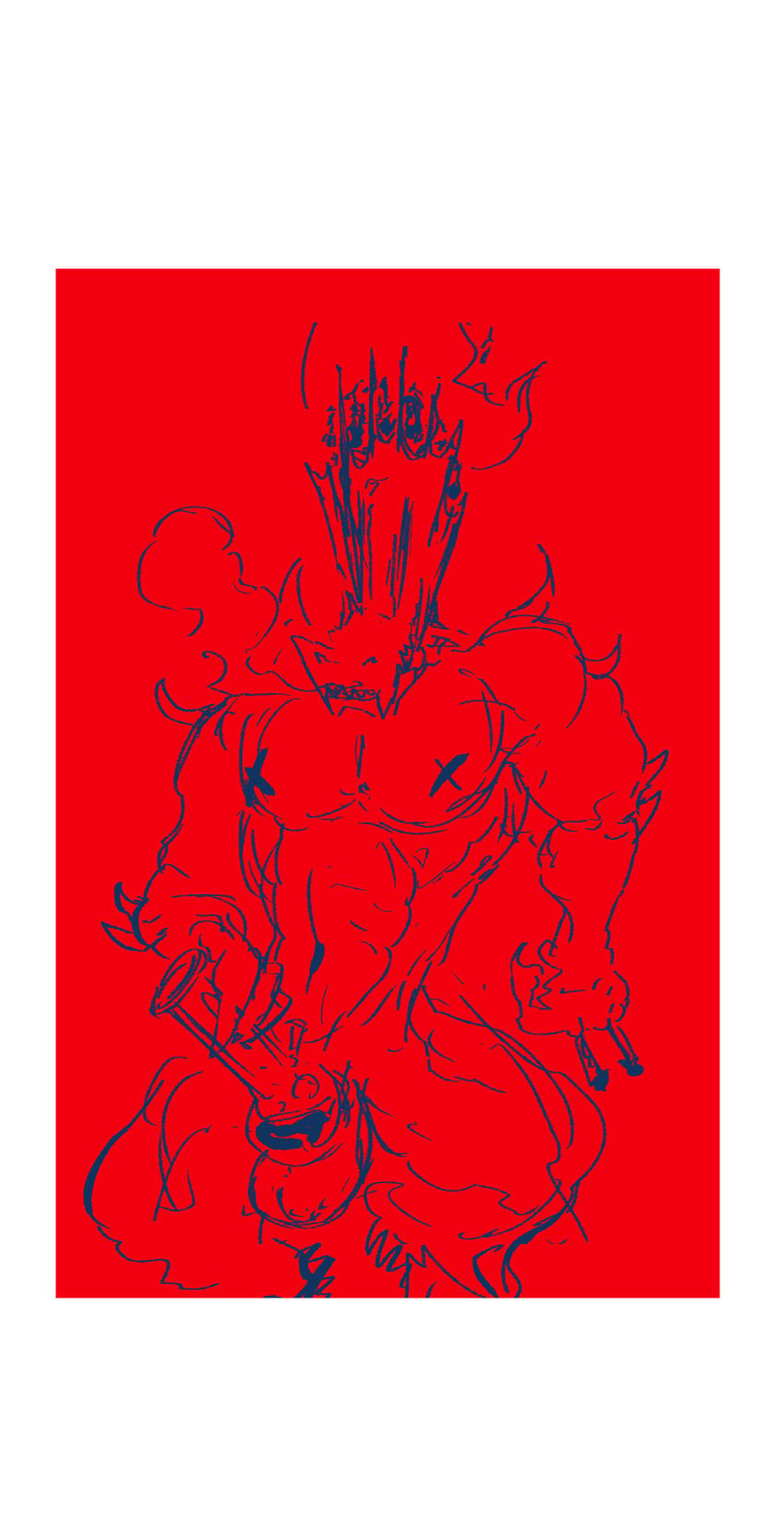 bong bright_colors demon drawing_high drugs eyestrain hi_res kobold kobold_orion koboldorion marijuana orion