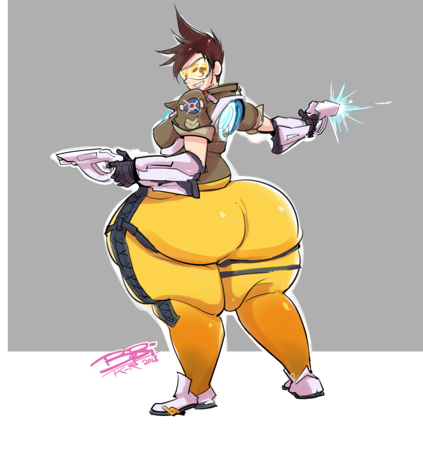 1girls ass_bigger_than_head ass_bigger_than_torso bedbendersinc big_ass enormous_ass fat_ass huge_ass hyper hyper_ass hyper_thighs looking_at_viewer looking_back massive_ass overwatch short_hair tagme thick_thighs tracer