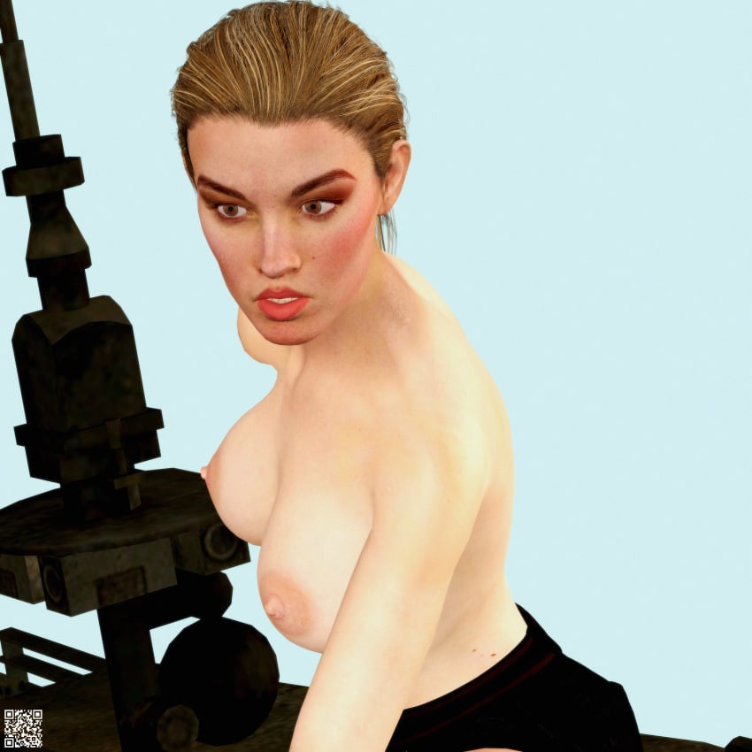 1girls 3d ass big_areola breasts bridgette_wilson derangedgod exposed_breasts female female_only fit fit_female gloves laying_down legs light_machine_gun looking_away mortal_kombat mortal_kombat_(1995) mortal_kombat_11 naked naked_female netherrealm_studios perky_breasts small_waist solo sonya_blade tagme tank topless turret weapon