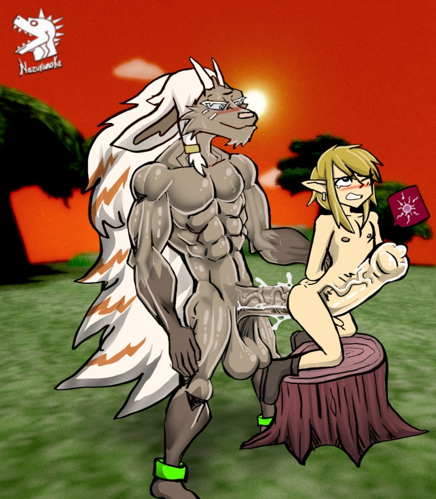 abs anal anal_sex animal_genitalia animal_penis anthro anthro_penetrating anthro_penetrating_human balls big_balls big_dom_small_sub big_penis blonde_hair bodily_fluids cum cum_in_ass cum_inside cum_on_penis cumshot dominant dominant_anthro dominant_male duo ejaculation equine_genitalia equine_penis erection genital_fluids genitals hair hi_res holding_partner huge_cock human human_on_anthro human_penetrated hyper hyper_genitalia hyper_penis inflation inflation interspecies larger_anthro larger_male leaking_cum link long_hair male male/male male_penetrated male_penetrating male_penetrating_male mammal muscular muscular_anthro muscular_male nazuranoke nintendo nipples nude orgasm pecs penetration penile penile_penetration penis penis_in_ass rauru_(tears_of_the_kingdom) sex size_difference smaller_human smaller_male smaller_penetrated stomach_bulge submissive submissive_human submissive_male tears_of_the_kingdom the_legend_of_zelda white_hair zonai