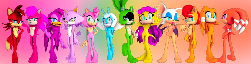 3d 3d_model amy_rose anthro bat_wings blaze_the_cat blue_eyes blue_nipples breasts cat_ears cat_humanoid cat_tail catgirl completely_nude completely_nude_female fiona_fox flat_chest fox fox_ears fox_girl fox_humanoid fox_tail furry green_eyes green_fur idw_comics idw_publishing jewel_the_beetle long_hair medium_breasts mina_mongoose mobian mobian_(species) mobian_beetle mobian_echidna multiple_girls naked naked_female nude nude_female orange_fur pink_eyes pink_fur pink_nipples purple_eyes purple_fur purple_hair pussy rarequinez red_fur red_hair rouge_the_bat sally_acorn sega shade_the_echidna small_breasts sonia_the_hedgehog sonic_(series) sonic_adventure sonic_the_hedgehog_(comics) sonic_the_hedgehog_(idw) sonic_the_hedgehog_(series) surge_the_tenrec tikal_the_echidna vagina wave_the_swallow yellow_eyes yellow_fur