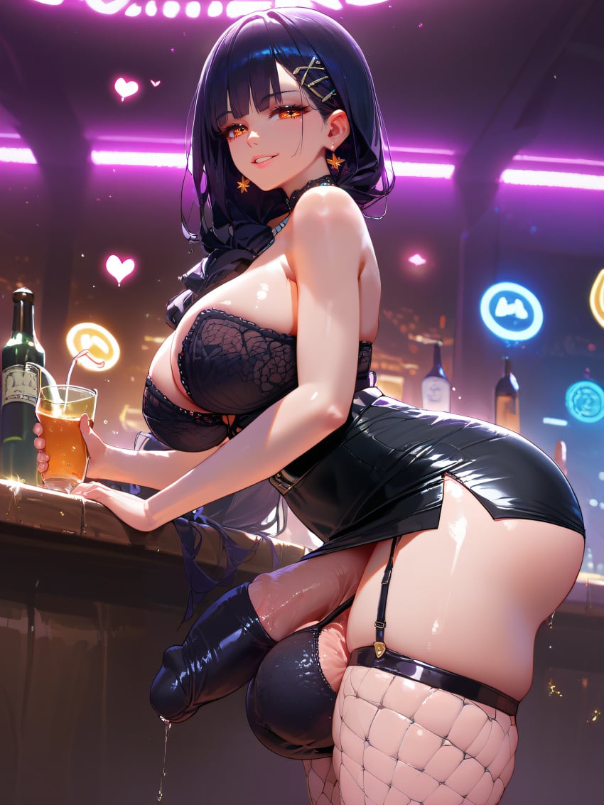 1futa absurd_res ai_generated amiiari ball_bra big_breasts big_penis black_hair braid bursting_breasts casual casual_nudity crowd dancer detailed dickgirl dress drinking earrings erect_penis erection fishnets futa_only futanari garter_belt genitalwear heart highres holding_drink huge_ass huge_breasts huge_cock large_penis latex leather long_penis massive_penis nightclub orange_eyes pencil_skirt penis penis_to_the_knees precum precum_drip public seductive smiling smug smug_face standing sweat thick_thighs thigh_strap