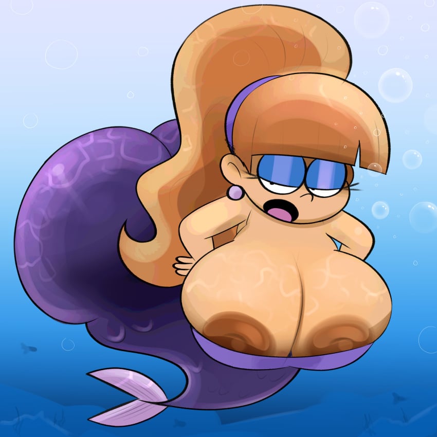 1girls alternate_species areola areola_slip ass bent_over big_areola big_breasts big_butt big_nipples black_eyes blonde_hair breasts brown_areola brown_nipples bubble cleavage cleavage_overflow clothed clothing dark_nipples disney eyelashes eyeshadow female female_only fish fish_tail gravity_falls hair hi_res huge_areolae huge_butt huge_nipples light_body light_skin long_hair looking_at_viewer makeup marine merfolk narrowed_eyes nipple_slip nipples open_mouth ota_(artist) pacifica_northwest ponytail purple_body purple_clothing purple_eyeshadow purple_scales purple_topwear scales solo split_form tied_hair topwear underwater venus_body water