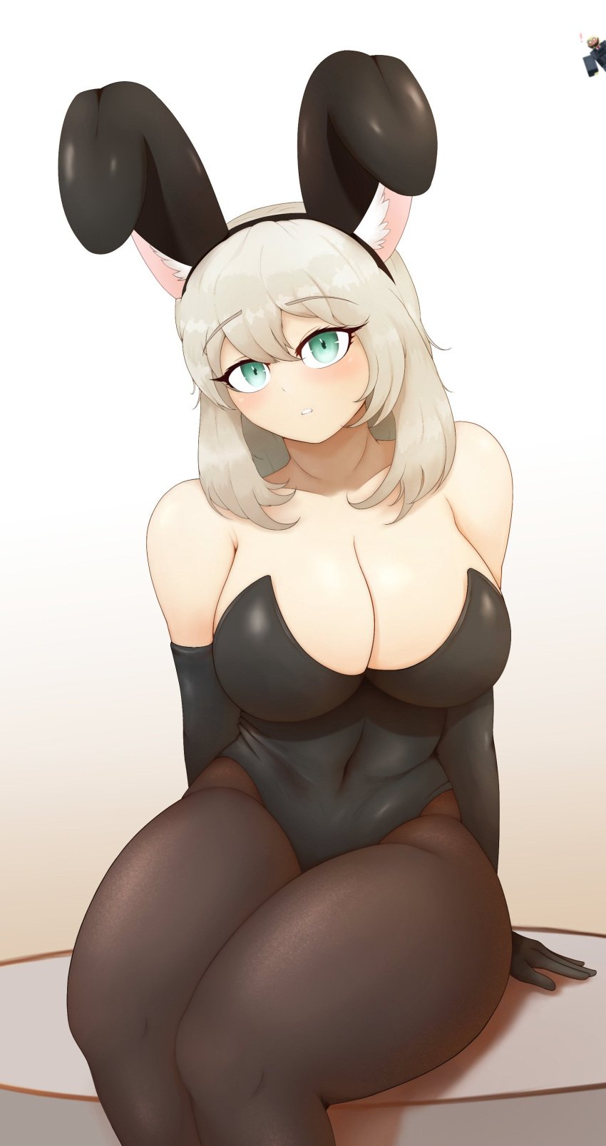 1girls anti_(phantom_forces) big_breasts blush bunnysuit cat_ears cleavage kayyski phantom_forces roblox roblox_game robloxian source_request tagme thick_thighs turquoise_eyes white_hair