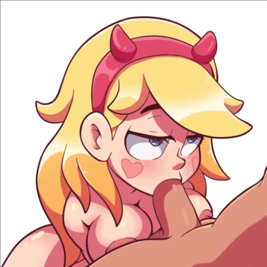 1boy 1girls animated big_breasts bigdarkpp blonde_female blonde_hair blue_eyes breasts disney disney_channel disney_xd fellatio long_hair male/female nipples nude oral penis star_butterfly star_vs_the_forces_of_evil tagme the_other_half white_female