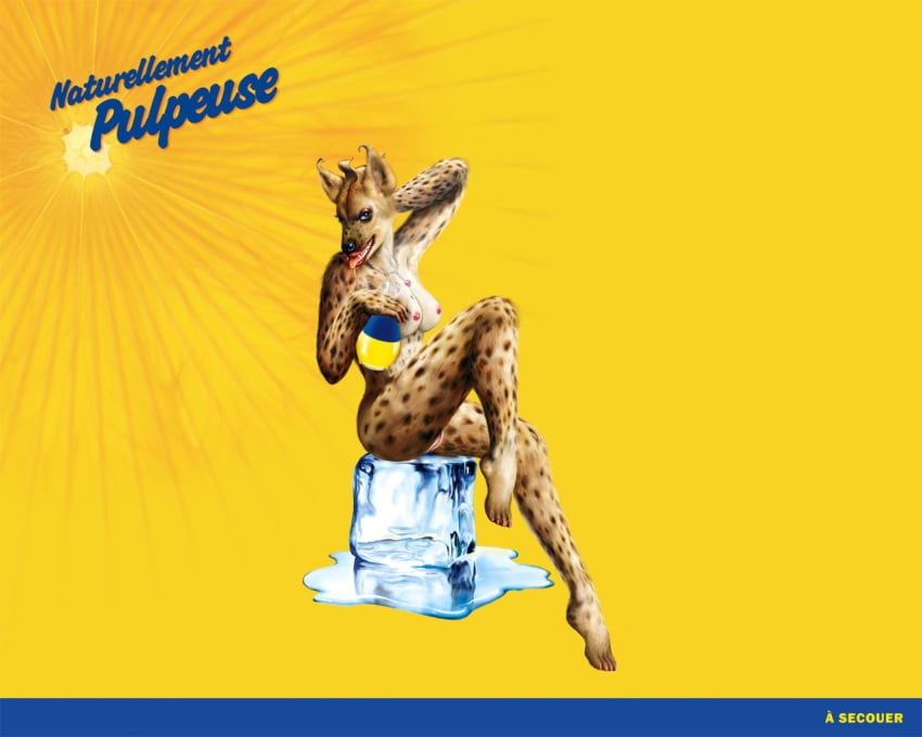 beverage commercial hyena mascot orange_background orangina tagme