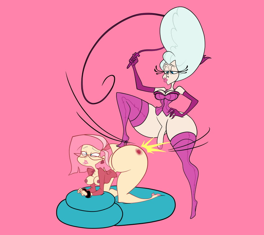 1futa 1girls all_fours animaniacs areolae bottomless breasts clothed clothing corset duo female functionally_nude futa_on_female futanari human light-skinned_female light-skinned_futanari light_skin marie_antoinette_(animaniacs) mostly_nude ms._pink nipples pale_skin partially_clothed penis rice_krispies simple_background sparkdragonworld97 standing thick_thighs thighhighs whip wide_hips