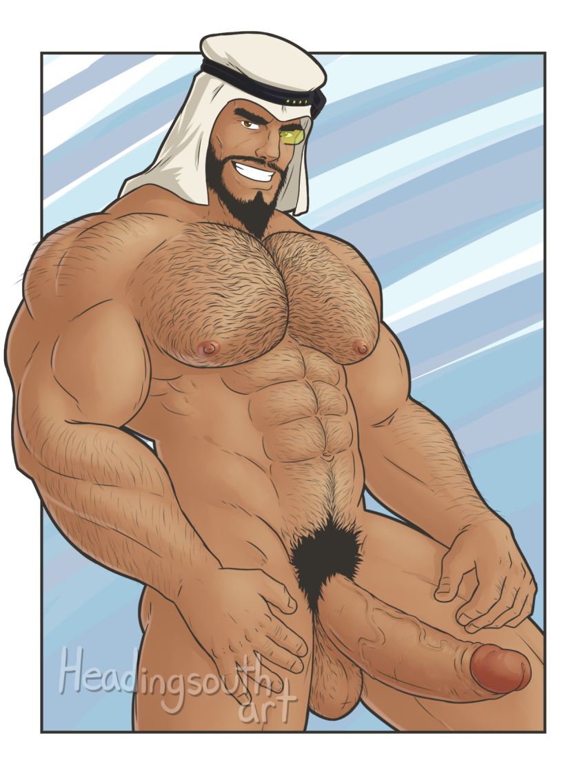 1boy abs balls bara beard biceps big_balls big_penis boner broad_shoulders capcom daddy dilf erection facial_hair gay hairy hairy_balls hairy_chest hairy_male happy_trail hard_on headingsouth headwear huge_cock large_penis male male_only manly mature_male middle_eastern muscles muscular muscular_arms muscular_back muscular_legs muscular_male muscular_thighs mustache nipples nude older_male pecs penis pubic_hair rashid scouter smile smiling_at_viewer solo solo_male street_fighter street_fighter_v tinted_eyewear uncle veiny_penis white_teeth yellow-tinted_eyewear zaddy