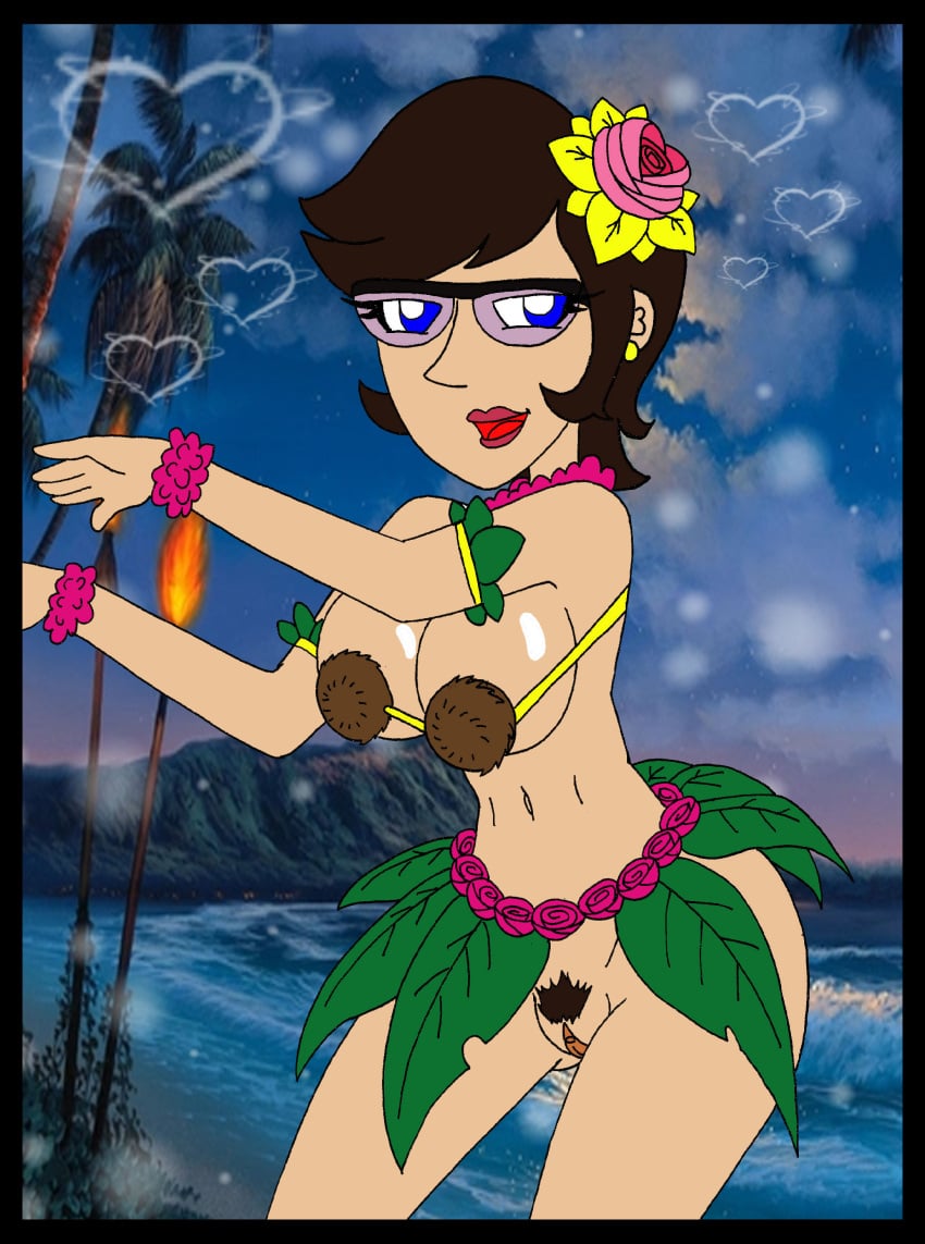 beach breasts charlene_doofenshmirtz coconut_bra dancer ferozyraptor phineas_and_ferb pussy tropical