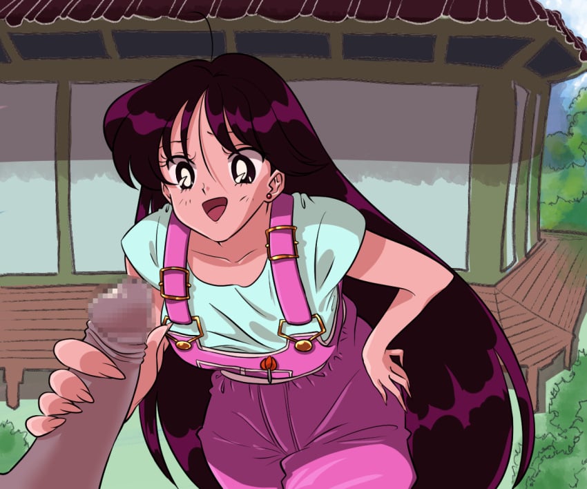 bishoujo_senshi_sailor_moon censored clothing erection faceless_male female handjob overalls penis_grab pink_overalls rei_hino retro_artstyle vfwe2535