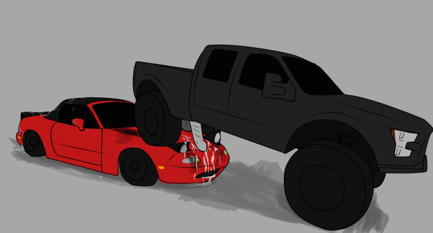 cum inanimate mazda miata raptor truck_(vehicle)