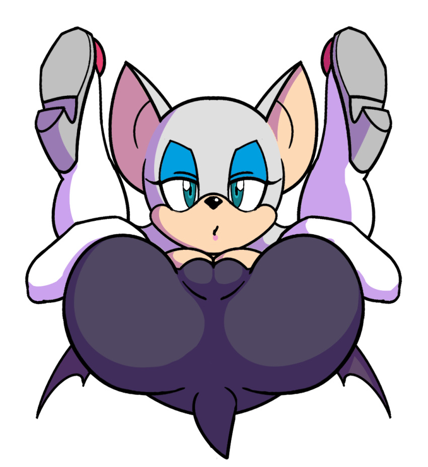 2015 anthro ass cameltoe chiropteran clothed clothing digital_media_(artwork) female genital_outline hi_res legs_up looking_at_viewer mammal pussy_outline rouge_the_bat sega simple_background solo sonic_(series) sonic_the_hedgehog_(series) watatanza white_background