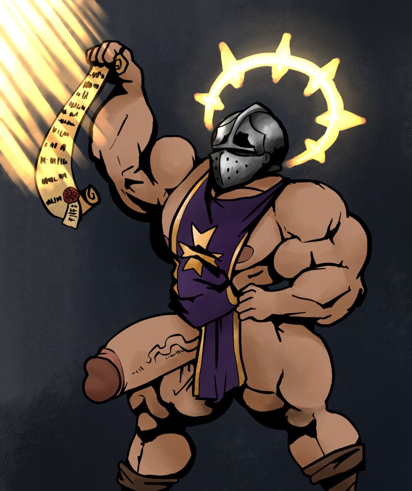 69yano69 abs biceps bodybuilder crusader_(darkest_dungeon) darkest_dungeon hyper hyper_balls hyper_genitalia hyper_muscles hyper_penis hyper_testicles male male_focus male_only muscle muscles muscular muscular_arms muscular_ass muscular_back muscular_legs muscular_male muscular_thighs nipples pecs simple_background veins veiny_penis