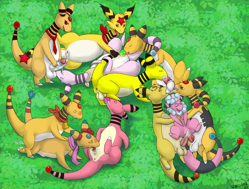 afterglow_the_ampharos alleros_(howlingampharos) ampharos anal animal_genitalia ball_suck balls bisexual bodily_fluids cloaca cum cum_in_cloaca cum_in_mouth cum_in_pussy cum_inside cunnilingus double_penetration double_vaginal electricity electrostimulation fellatio female female/female feral flaaffy genital_fluids genitals group group_sex haros_(amphyros99) hi_res horizontal_cloaca humanoid_genitalia humanoid_penis male male/male nintendo oral orgy penetration penile penis pokémon_(species) pokemon pokemon_(species) pussy rimming sex sheath sucking tail_fetish tail_play tail_sex tapering_penis vaginal_penetration vanzard video_games