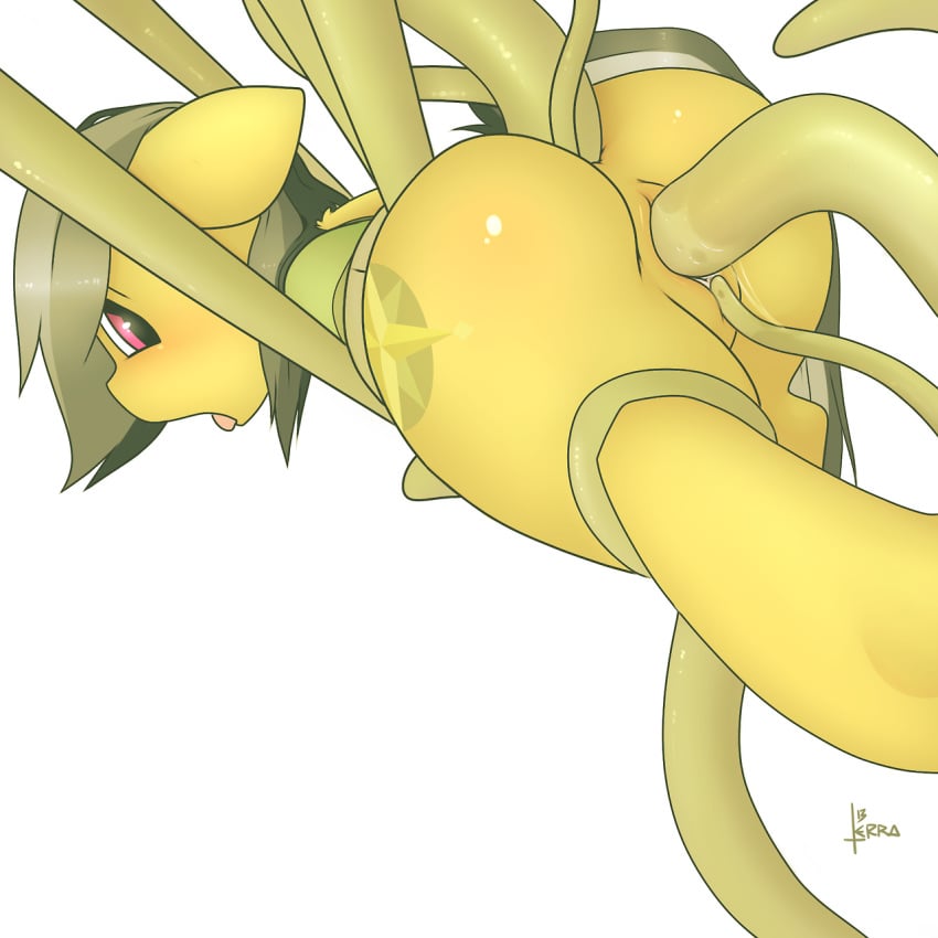 anus daring_do_(mlp) equine female friendship_is_magic horse my_little_pony pony pussy straight_hair tentacles terrabutt