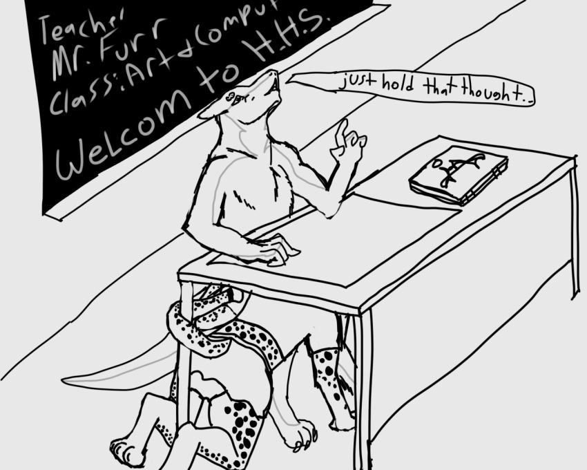 anthro casual casual_sex desk fellatio female furniture male male/female noa oral school sex student table teacher under_the_table wolfywetfurr wolfywetfurr_(artist)