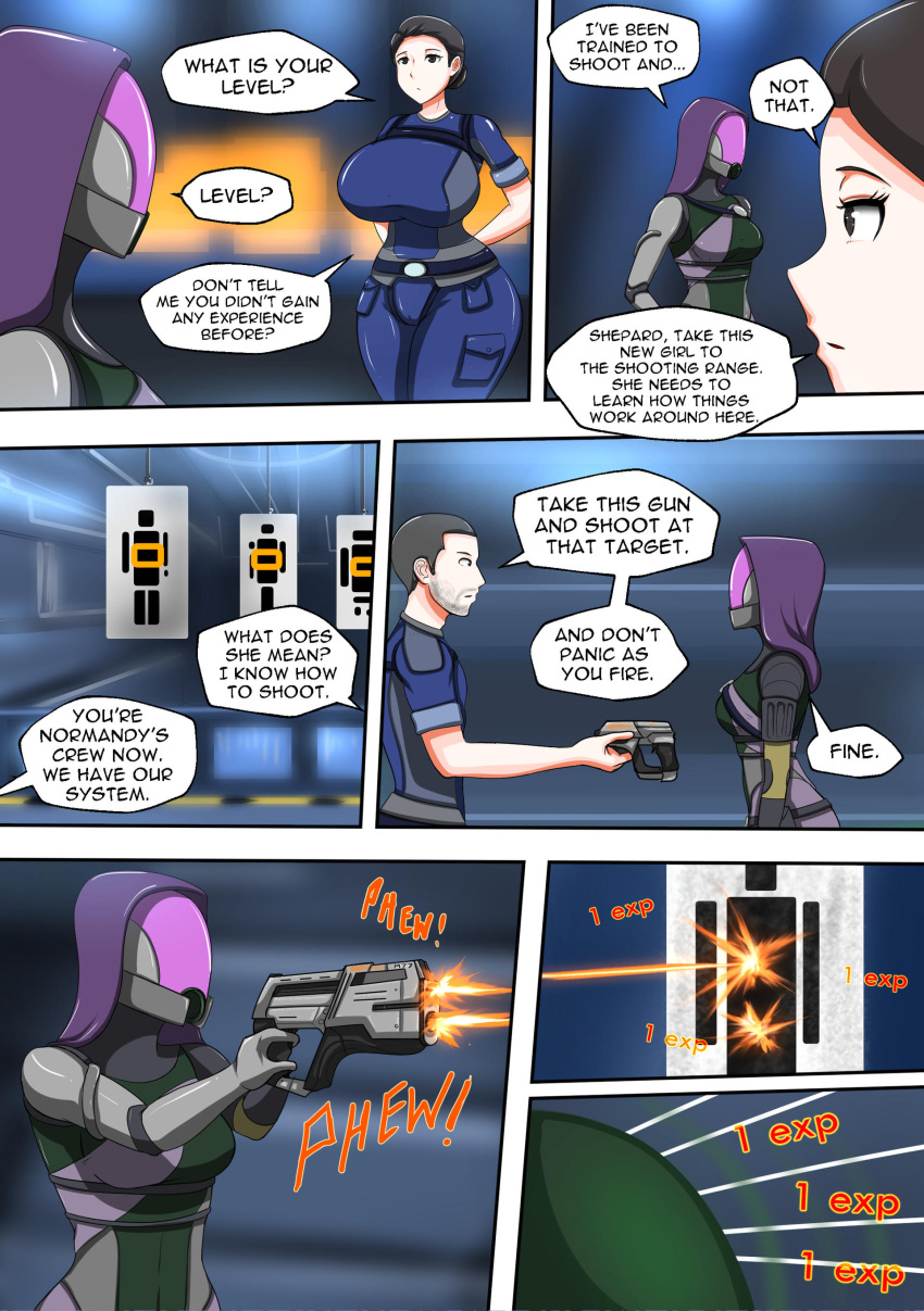 alien_girl ashley_williams ass_expansion breast_expansion comic commander_shepard escapefromexpansion huge_breasts mass_effect quarian tali'zorah_nar_rayya