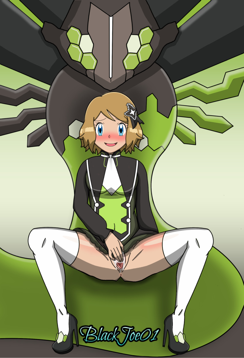 blackjoe01 female pokemon pokemon_masters pokemon_xy serena_(pokemon) serena_(pokemon_games) sygna_suit_serena zygarde zygarde_50_form zygarde_50_forme