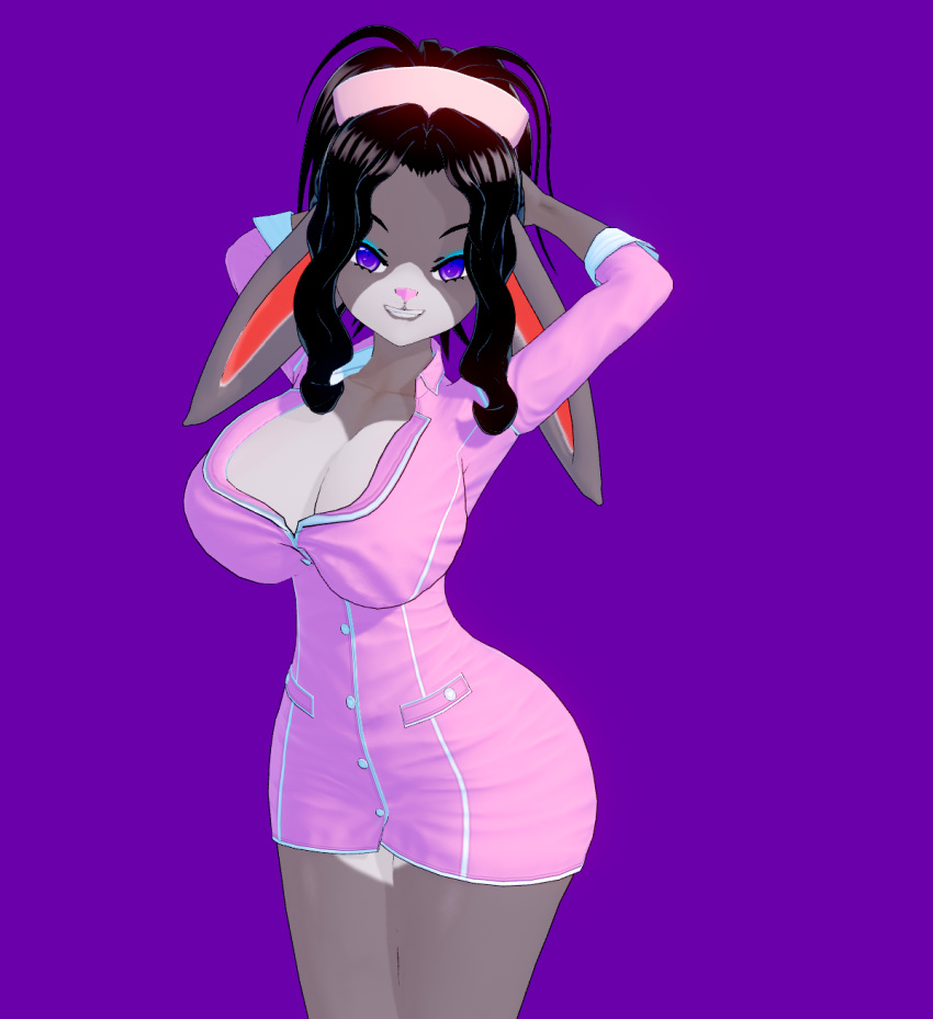 3d anthro beehive_hairdo bunny_girl lana_lagomorph misunderstoodsecrets nurse