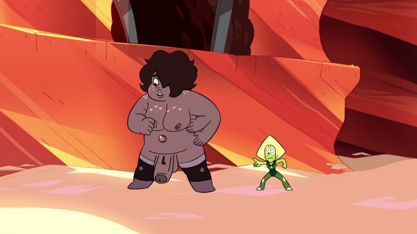 1futa 1girls balls big_penis blush breasts chubby chubby_female dwonksa edit embarrassed foreskin freckles futanari gem_(species) gem_fusion glans mostly_nude partially_retracted_foreskin penis peridot_(steven_universe) screencap screenshot_edit size_difference smoky_quartz_(steven_universe) solo_focus steven_universe stockings stockings_only thick thick_penis thick_thighs uncircumcised uncut