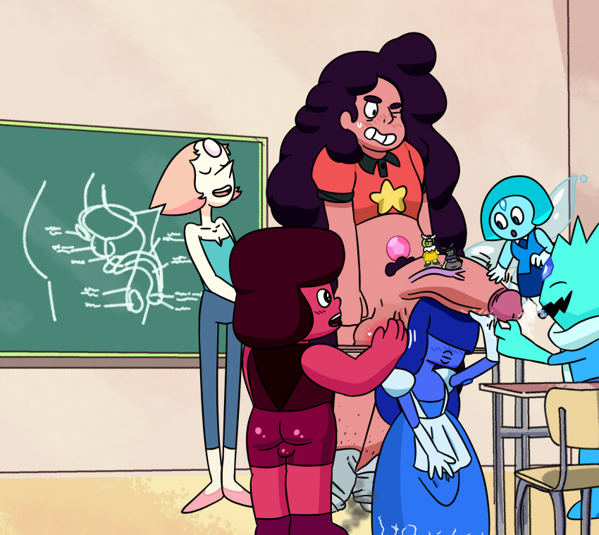 1futa alternate_version_available aquamarine_(steven_universe) balls blush bottomless breathing_on_penis classroom clothed clothing demonstration dwonksa earth_beetle educational embarrassed embarrassed_nude_futa erection futanari gem_(species) gritted_teeth hairy_legs hand_on_balls hand_on_penis heaven_beetle height_difference holding_back_orgasm huge_balls huge_cock leg_hair little_larimar one_eye_closed overstimulation partially_clothed pearl_(steven_universe) penis pubes pubic_hair public public_exposure public_use resisting_orgasm ruby_(steven_universe) sapphire_(steven_universe) school size_difference standing steven_universe stevonnie sweat teaching touching_penis trying_not_to_cum wince