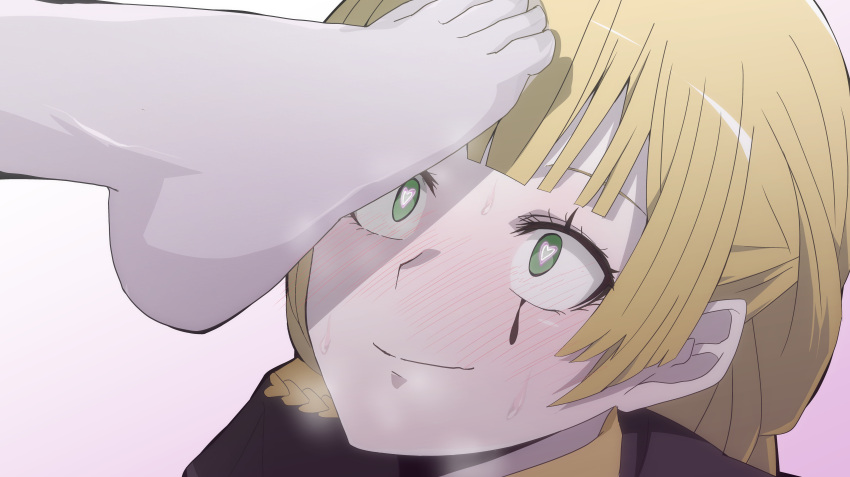 2girls alternate_version_available blonde blush blushing boots_removed brainwashing breasts eyebrows eyelashes feet female_only femdom femsub fire_emblem fire_emblem:_three_houses foot_fetish foot_focus foot_on_face foot_on_head foot_worship garreg_mach_monastery_uniform green_eyes heart heart-shaped_pupils heavy_breathing hypnosis hypnotic_smell hypnotized in_love ingrid_brandl_galatea kronya_(fire_emblem) looking_at_another mind_control mouth_open musk nail_polish nintendo pale-skinned_female pale_skin simple_background smile smiling sweat sweatdrop toenail_polish tongue transformation transformed uniform yuri ze_r0_ze_r0