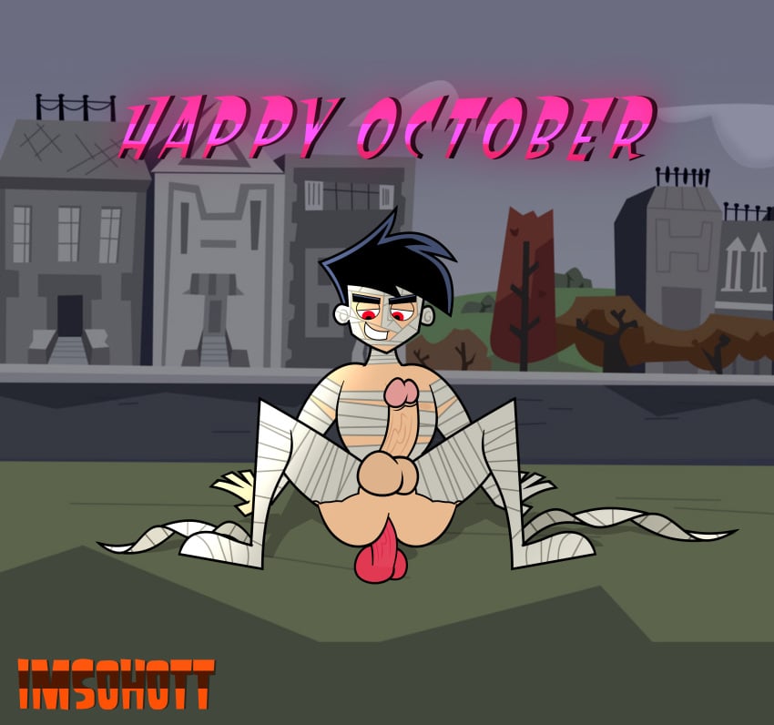 black_hair danny_fenton danny_phantom dildo dildo_in_ass gay halloween halloween_costume halloween_theme imsohott mind_control nsfw red_eyes yaoi